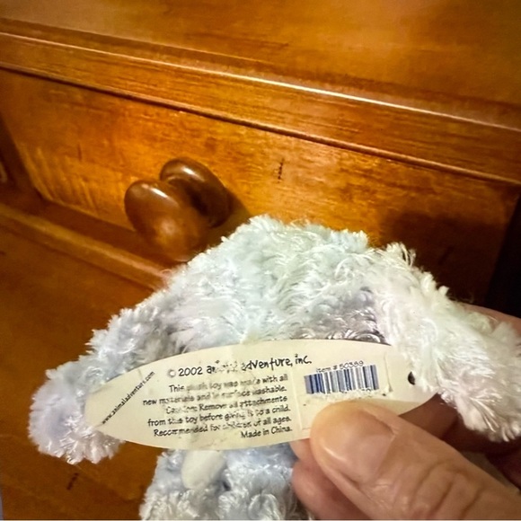 NWT Vintage Burnes baby photo frame with baby adventure blue elephant plush - Picture 7 of 9